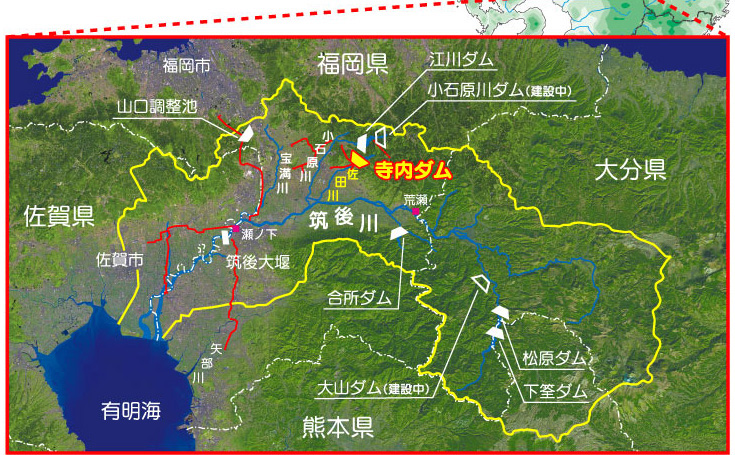 寺内ダム位置図