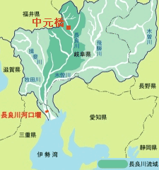 木曽三川流域図