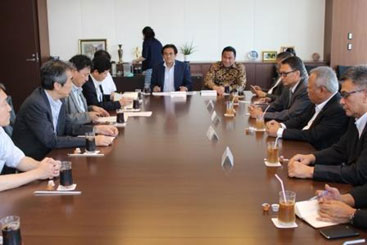 The meeting was held between Dr. Mochamad Basuki Hadimuljono and Mr. Kenyu Komura