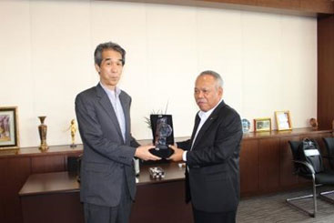 The meeting was held between Dr. Mochamad Basuki Hadimuljono and Mr. Kenyu Komura