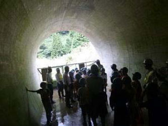 Inside the temporary diversion channel