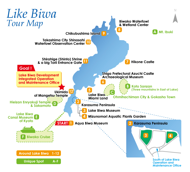 Lake Biwa Tour Map