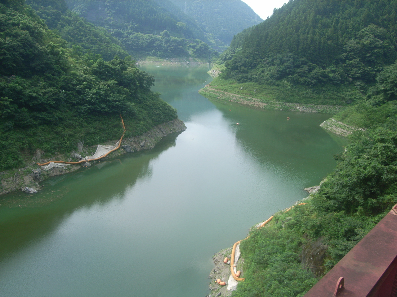 浦山大橋下流の平成29年8月23日時点状況写真