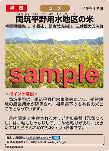 水の恵みカード(表)