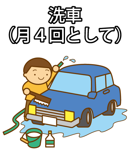 洗車（月４回）