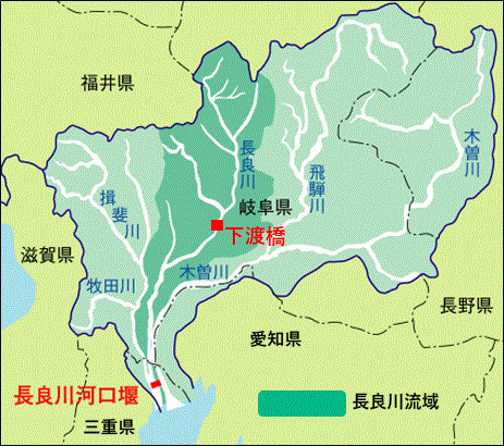 木曽三川流域図