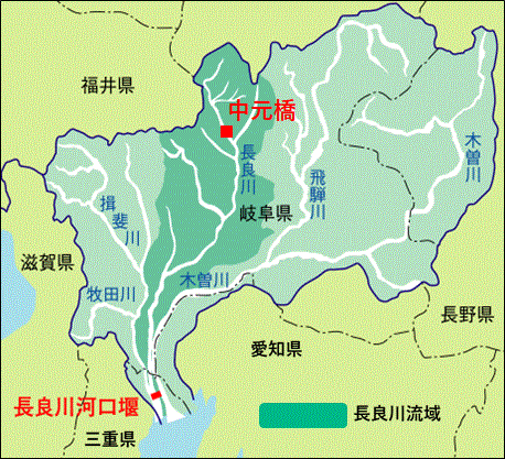 木曽三川流域図