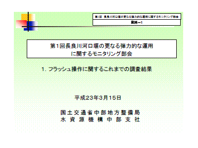 モニタリング部会資料１の表紙