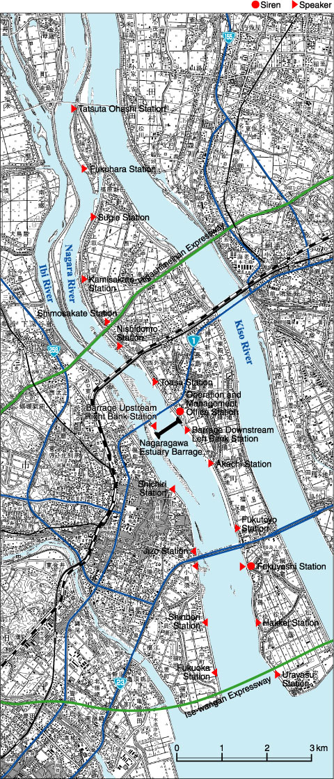 The above map was reproduced from a 1:50,000 topographical map issued by the Geographical Survey Institute with the approval of GSI's Director General (Approval No. 2006, Reproduction 315).