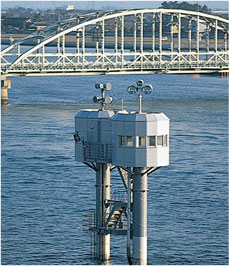 The "Barrage Upstream Right Bank" Station(The Nagara Estuary Barrage Right Bank Upstream Observation Station)