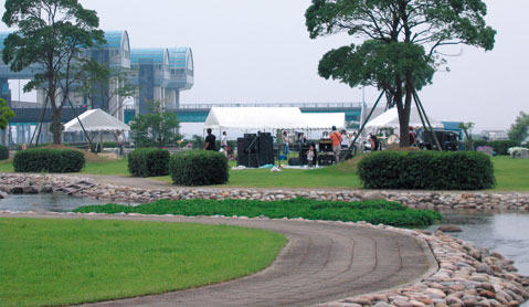 An upstream section of the artificial river