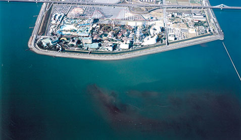 Off Nagashima (right : Kiso River; left: Nagara River)