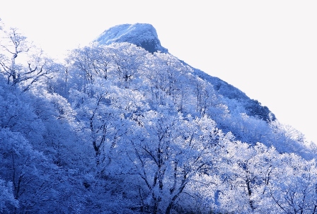 雪景色の冠山