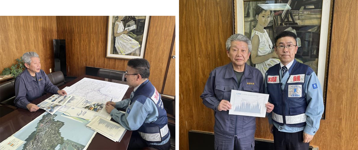 泉谷市長に報告
