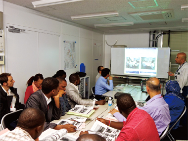 A lecture given by JWA staff at the time of JICA Integrated water resources management training in 2014