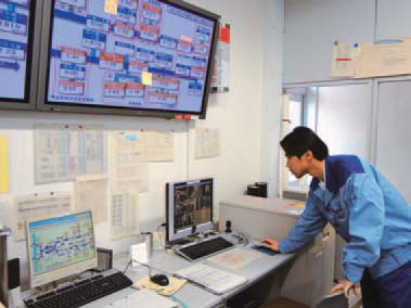 An operator at Gunma Canal facilities