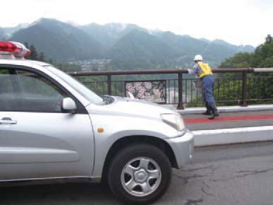 Facility patrol at the Takizawa Dam