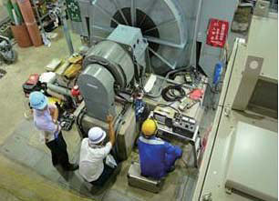Inspection of the hydropower plant(Hitokura Dam)