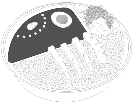 A trial sample of Dam Curry and Rice