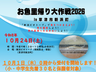 お魚里帰り大作戦の募集