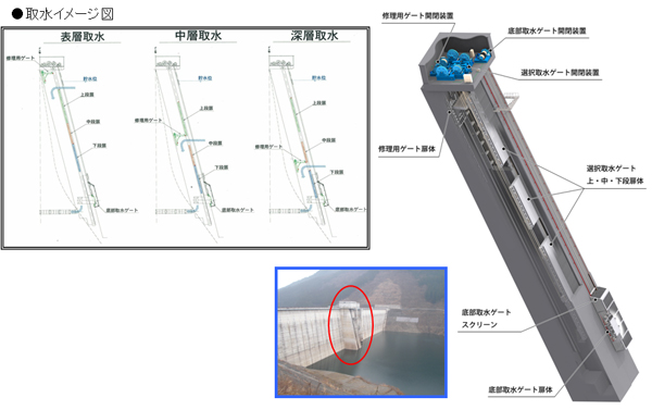 選択取水設備（多重式ゲート）