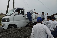 軽トラで回収