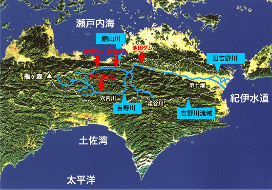 吉野川流域地図